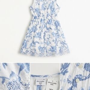 Abercrombie & Fitch Kids White and Blue Floral Dress